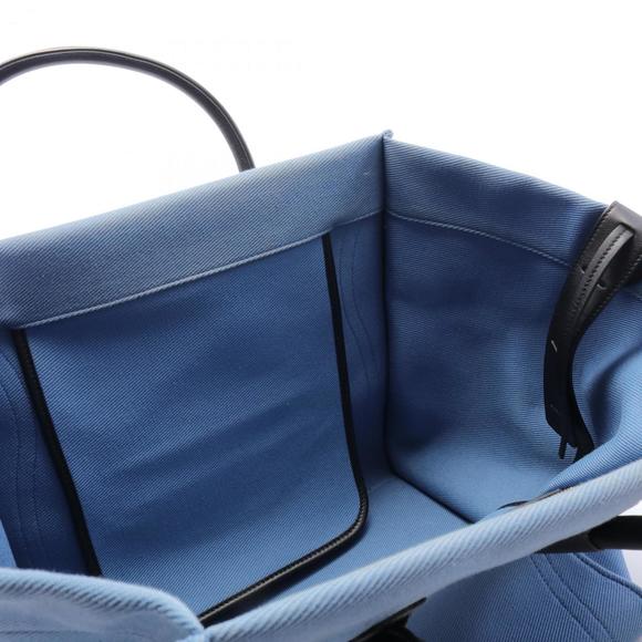 CELINE Luggage Phantom Tote Bag Canvas Leather Women's Blue Black 169953 - Picture 8 of 8